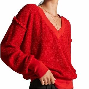 NEW ANTHROPOLOGIE T. LA Zuri Fringed Sweatshirt Size XS